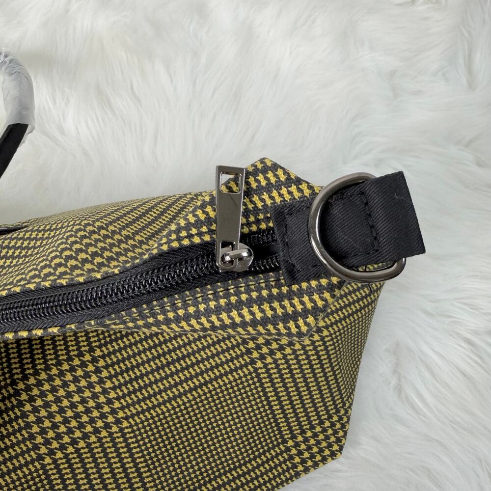 New Lulu Dharma Frasier Weekender Bag Yellow Plaid Large Travel Overnight Tote - Picture 4 of 12